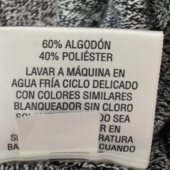 Style & Co Fringed Open-Front Sweater Cardigan Women's Size Small Grey/Black - Picture 5 of 8